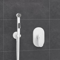 Гигиенический душ со смесителем WasserKRAFT А85056 Белый матовый латунь на стену