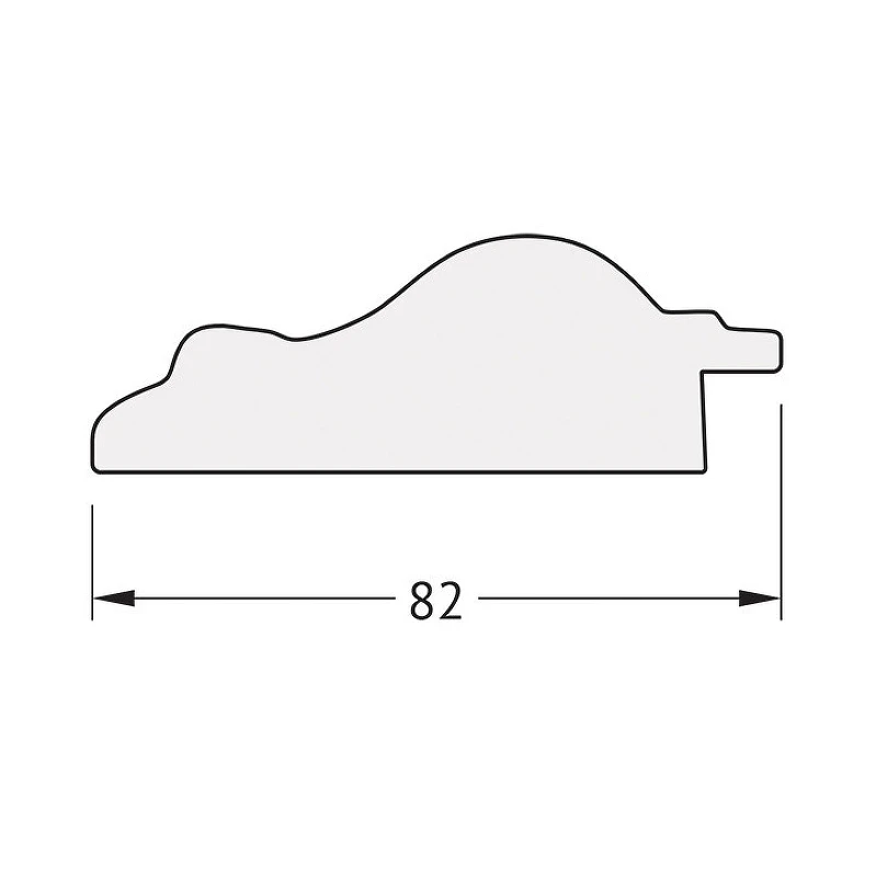 Зеркало Evoform Octagon 65x85 BY 7143 в багетной раме - Старый гипс 82 мм стекло