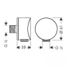 Шланговое подключение Hansgrohe Fixfit S 26453140 Шлифованная бронза