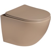 Унитаз SantiLine SL-5102 подвесной Коричневый матовый с сиденьем Микролифт фаянс подвесной