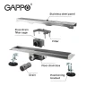 Душевой лоток Gappo G86007-3 с решеткой Нержавеющая сталь