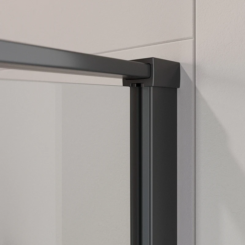 Душевая дверь Cezares Liner 90 L LINER-B-12-90-C-NERO-L профиль Черный матовый стекло прозрачное