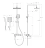 Комплект смесителей BelBagno Факел (Ardente) ARDENTE-VSCM/LVM-CRM цвет Хром