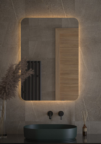 Зеркало Defesto Opti 70x100 DF 2819 с подсветкой 32W-3000К/Без выключателя/Теплый белый свет