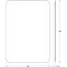Зеркало Defesto Opti 70x100 DF 2819 с подсветкой 32W-3000К/Без выключателя/Теплый белый свет