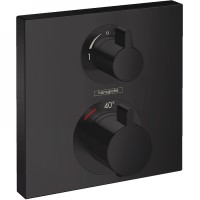 Смеситель для душа Hansgrohe Ecostat Square 15714670 с термостатом Черный матовый латунь встраиваемый