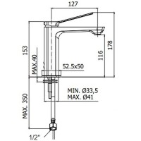 Смеситель для раковины Paffoni Tilt TI071NO Черный матовый латунь