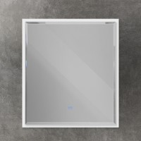 Зеркало Cezares Interni 100 CZR-SPC-INT-1000-900-LED-TCH-WARM-BL с подсветкой Bianco Lucido с сенсорным выключателем и подогревом стекло
