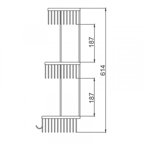 Полка корзина Frap F351-26 угловая Черная матовая