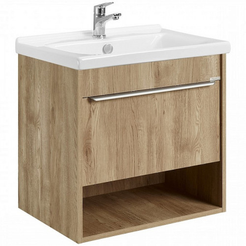 Тумба под раковину Aquaton Хоуп 60 1A287201HP6C0 подвесная Орех МДФ / ЛДСП