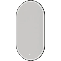 Зеркало Boheme Modern 60x110 568-B с подсветкой Черное с сенсорным выключателем и подогревом стекло