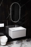 Зеркало Boheme Modern 60x110 568-B с подсветкой Черное с сенсорным выключателем и подогревом стекло