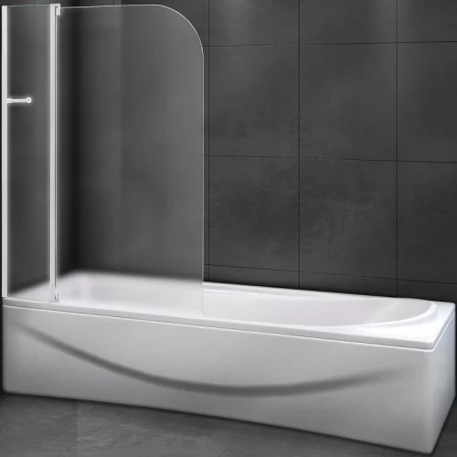 Шторка на ванну Cezares Relax 100 L RELAX-V-11-100/140-P-Bi-L профиль Серый стекло рифленое