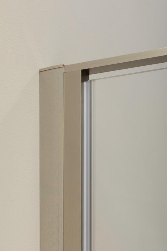 Душевая стенка Allen Brau Priority 80 3.31014.BA профиль Серебро брашированное стекло прозрачное