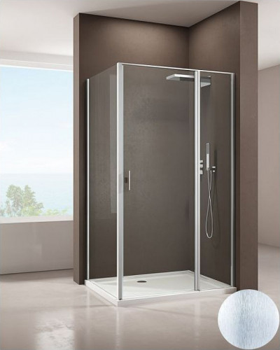 Душевая стенка Allen Brau Priority 80 3.31014.BA профиль Серебро брашированное стекло прозрачное