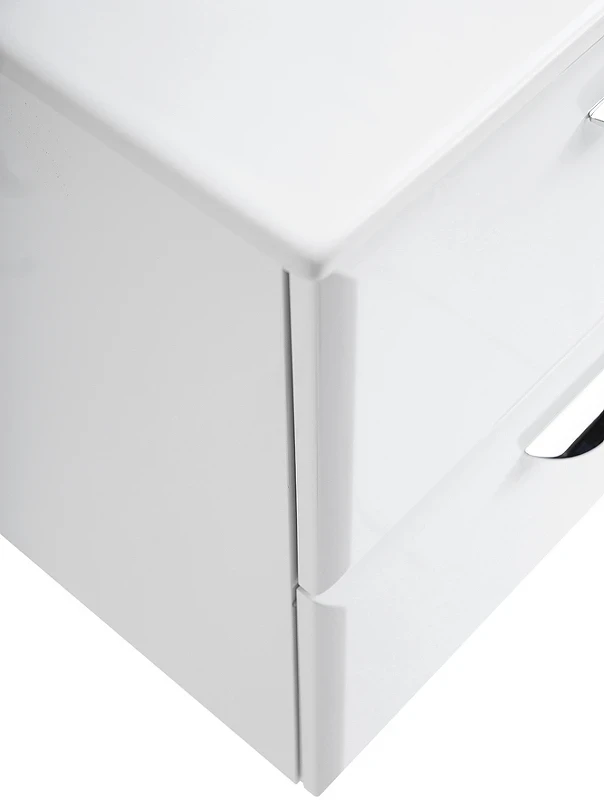 Тумба под раковину Cezares Eco-Cer 80 ECO-CER-800-2C-SO-BL подвесная Bianco Lucido без ручек МДФ / ЛДСП