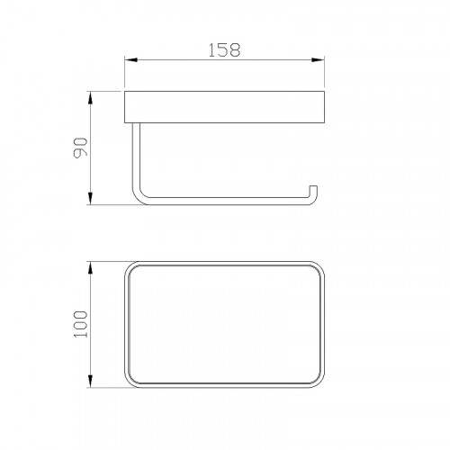 Держатель туалетной бумаги Wonzon &amp; Woghand Graffity WW-9366-BGM с полкой цвет Темный графит