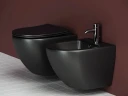 Комплект унитаза с инсталляцией Ceramicanova Metropol CN4002MB_1001B_1000 с сиденьем Микролифт и Черной матовой клавишей смыва фарфор подвесной