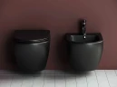 Комплект унитаза с инсталляцией Ceramicanova Metropol CN4002MB_1001B_1000 с сиденьем Микролифт и Черной матовой клавишей смыва фарфор подвесной