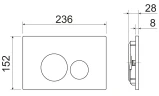 Комплект унитаза с инсталляцией Ceramicanova Metropol CN4002MB_1001B_1000 с сиденьем Микролифт и Черной матовой клавишей смыва фарфор подвесной