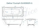 Ванна из искусственного камня Delice Triumph 170х75 DLR330011-G цвет Белый