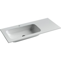 Раковина Ceramicanova Grace 100 L CN7014 Белая фарфор полувстраиваемая