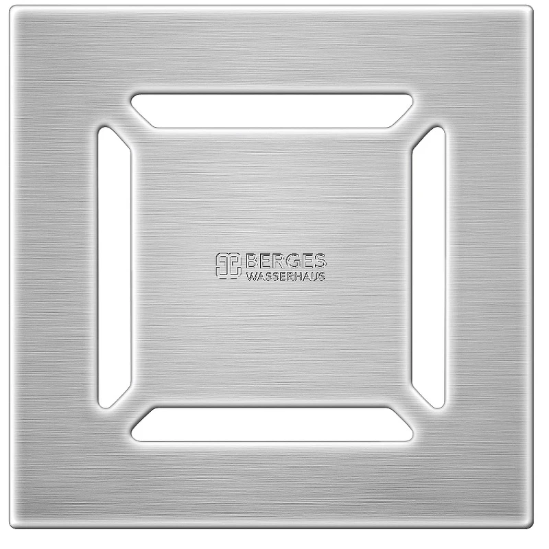 Душевой трап Berges Zentrum Norma 150x150 090363 с решеткой Хром матовый