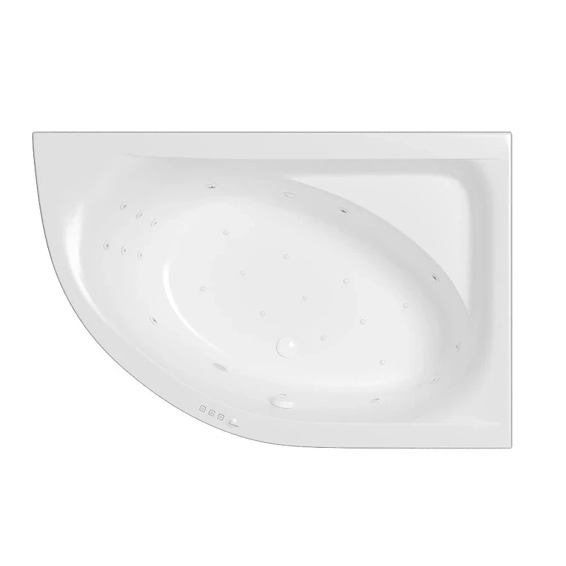 Акриловая ванна Whitecross Aquarella 170x110 R 0109.170110.100.ULTRA.WH цвет Белый с гидромассажем форсунки Белые