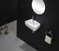 Раковина CeramaLux 45 9275R Белая фаянс подвесная