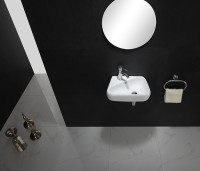 Раковина CeramaLux 45 9275R Белая фаянс подвесная