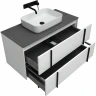 Тумба под раковину Allen Brau Reality 100 1.32007.WM подвесная Белая матовая МДФ / ЛДСП