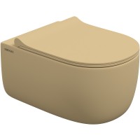Унитаз Berges Ego XL 083211 подвесной Кашемир матовый с сиденьем Микролифт фарфор подвесной