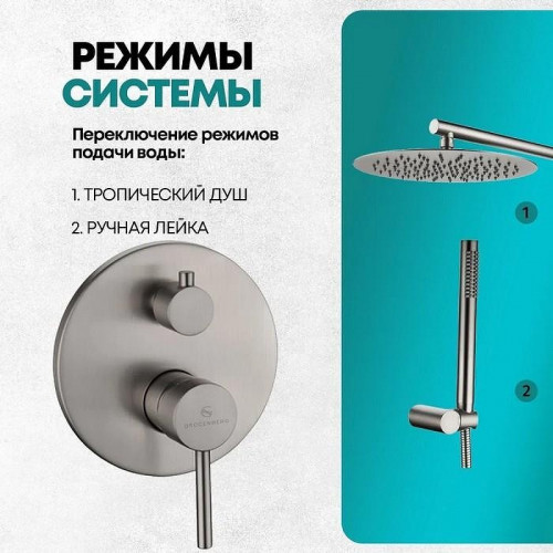 Душевая система Grocenberg GB5099NK-3 Никель