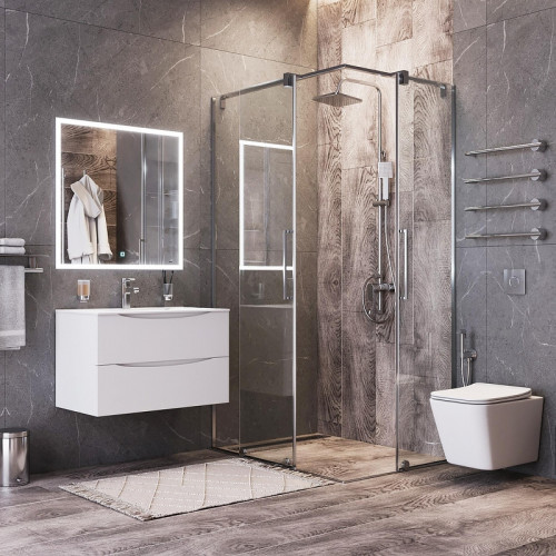 Тумба под раковину Bond Cube 80 T01805 подвесная цвет Белый матовый