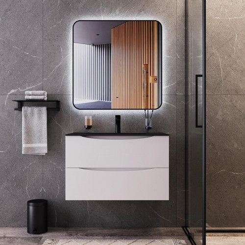 Тумба под раковину Bond Cube 80 T01805 подвесная цвет Белый матовый