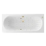 Акриловая ванна Excellent Oceana Slim 170x75 WAEX.OCE17S.NANO.GL цвет Белый с гидромассажем форсунки Золото