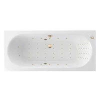 Акриловая ванна Excellent Oceana Slim 170x75 WAEX.OCE17S.NANO.GL цвет Белый с гидромассажем форсунки Золото