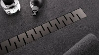 Душевой лоток Veconi Stesso Line Graphite 500 VSL500GR с решеткой цвет Графит брашированный