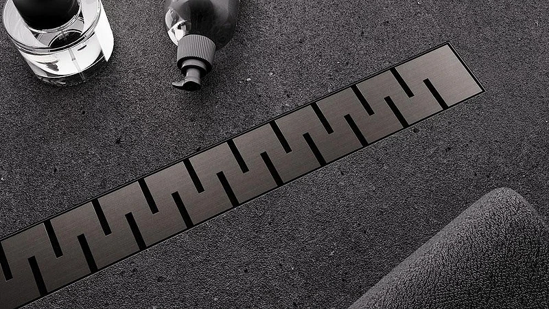 Душевой лоток Veconi Stesso Line Graphite 500 VSL500GR с решеткой цвет Графит брашированный