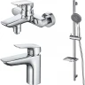 Комплект смесителей Aquatek Вега AQ1030CR Хром латунь