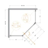 Душевой уголок Cezares Eco 90x90 ECO-O-P-1-90-P-NERO профиль Черный матовый стекло рифленое