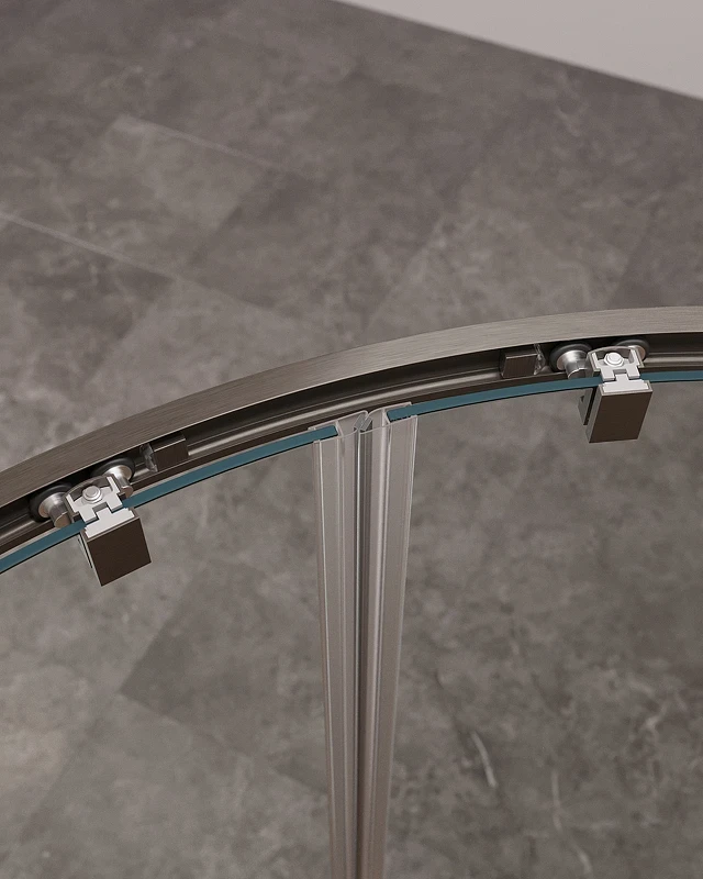 Душевой уголок Cezares Molveno 110x110 MOLVENO-R-22-90+20-C-GM-IV профиль Оружейная сталь стекло прозрачное