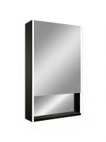 Зеркальный шкаф Art&Max Foggia 50 R AM-Fog-500-800-1D-R-DS-F-Nero с подсветкой цвет Черный