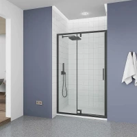 Душевая дверь Veconi Ottimo 100 OP20B-100-01-C9 профиль Черный матовый стекло прозрачное