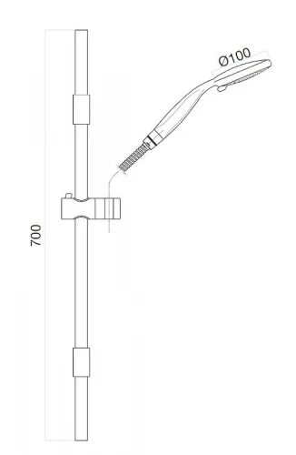 Душевой гарнитур Webert Shower Set AC0589015 Хром пластик на стену