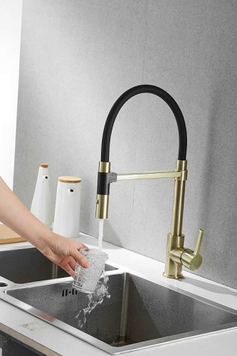 Смеситель для кухни Rose R133Q цвет Бронза Черный