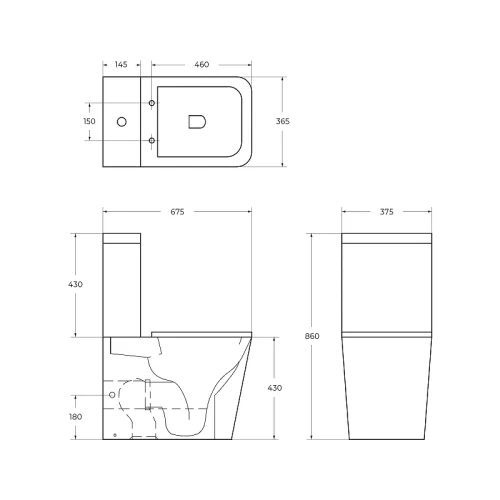 Унитаз компакт BelBagno Ardente R BB02093CPR/BB2312SC без бачка с сиденьем Микролифт фаянс напольный