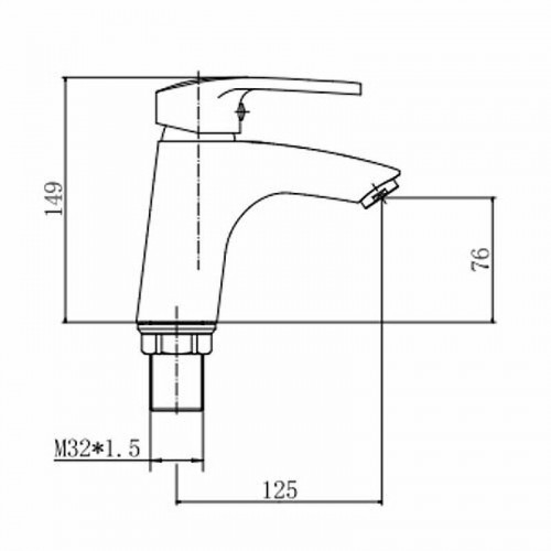 Смеситель для раковины Fashun A1066 цвет Хром