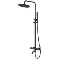 Душевая система ESKO Bangkok Black ST250BGB Черная матовая латунь на стену