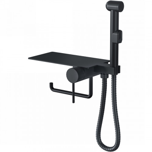 Гигиенический душ со смесителем Bronze de Luxe Scandi 708B Черный матовый латунь на стену